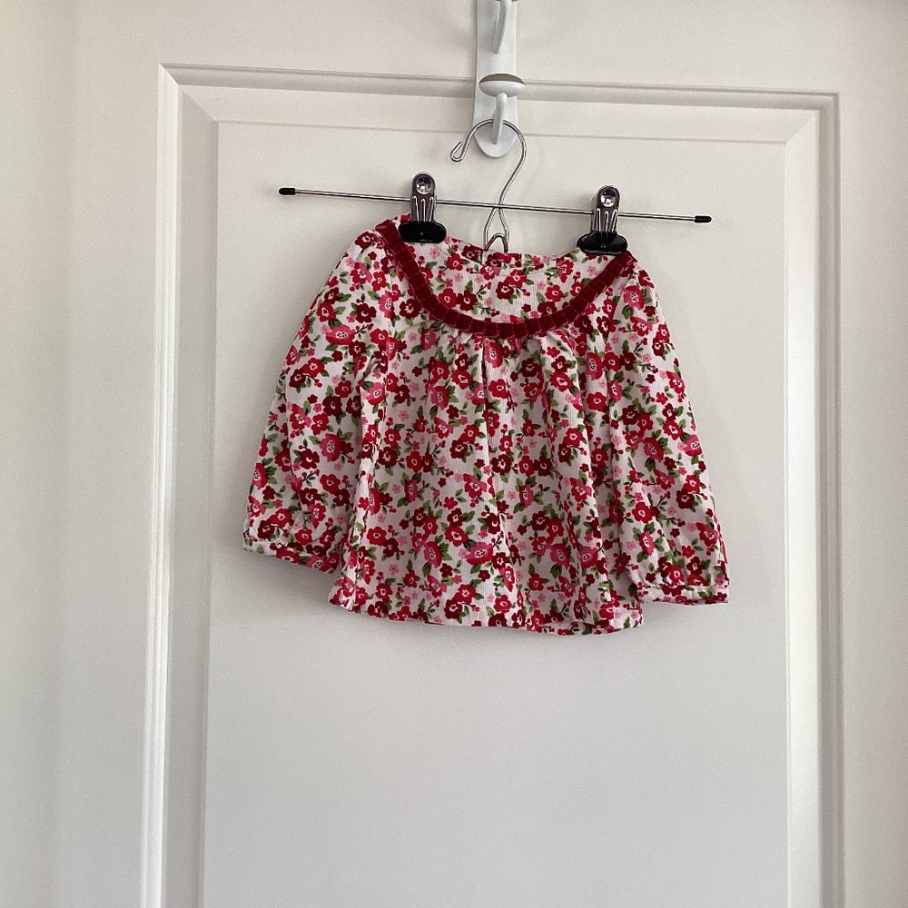 Gymboree floral corduroy cotton top size 12-18m